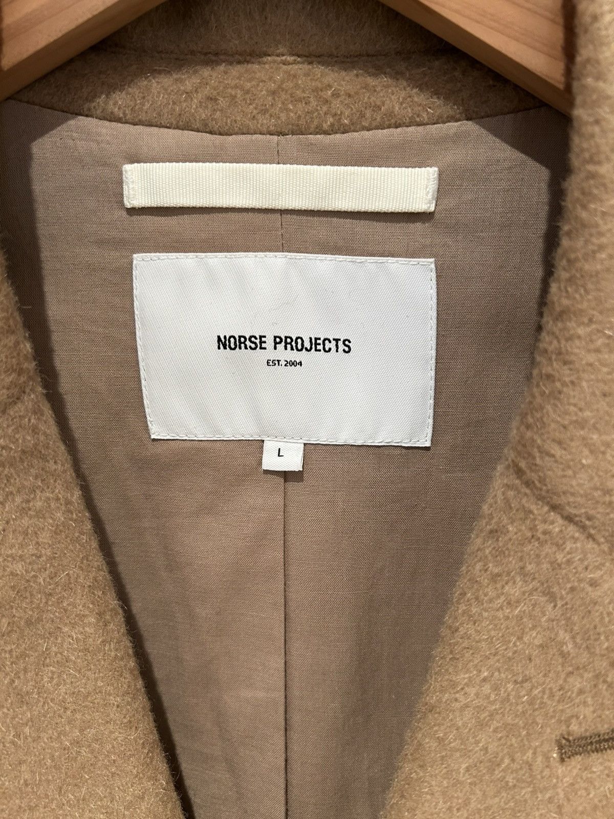 Norse Projects Norse Projects Sundsval Mohair Camel Overcoat Size US L / EU 52-54 / 3 - 6 Thumbnail