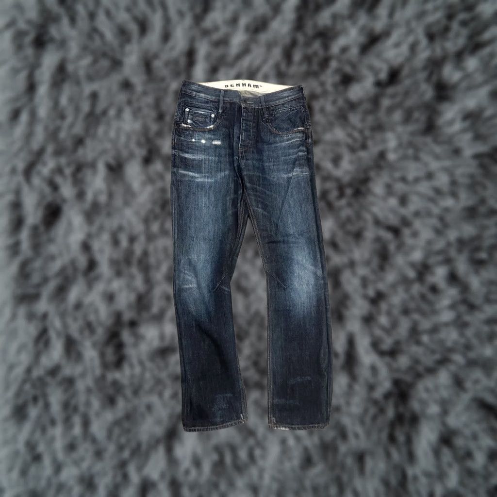 DENHAM Denham the jeanmaker Denim Jeans 32 Blue 5-Pocket Regular Straight Vintage Japan Denim Faded Blue Jeans Mens Size US 32 / EU 48 - 1 Thumbnail