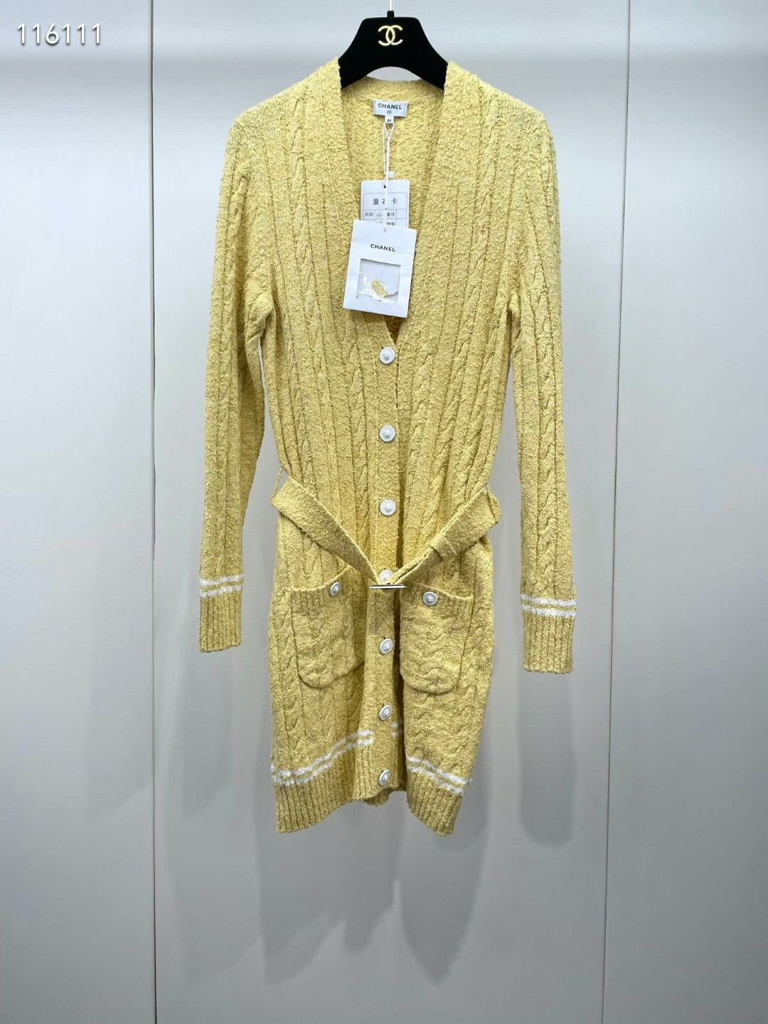 Chanel Chanel 22P Yellow Knit Dress Size XXS / US 00 / IT 34 - 1 Thumbnail