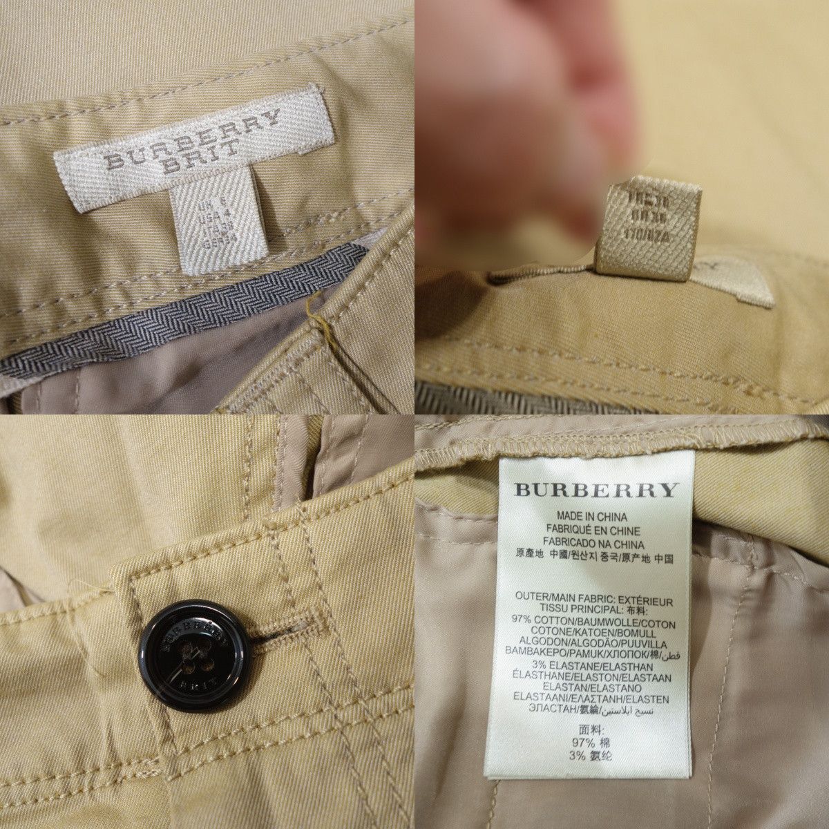 Burberry Brit Chino Pants Adjustable Cinch-Back Waist Size 27" / US 4 / IT 40 - 8 Thumbnail