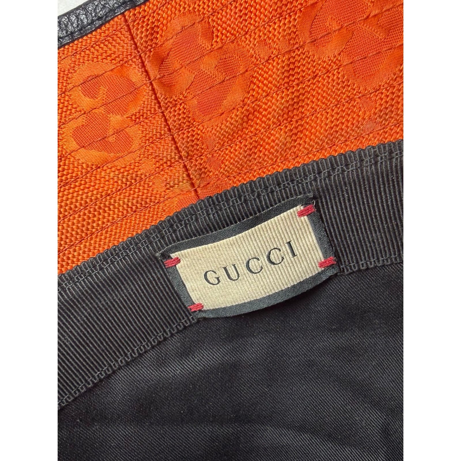 Gucci Gucci Off The Grid Orange Bucket Hat Size ONE SIZE - 10 Thumbnail