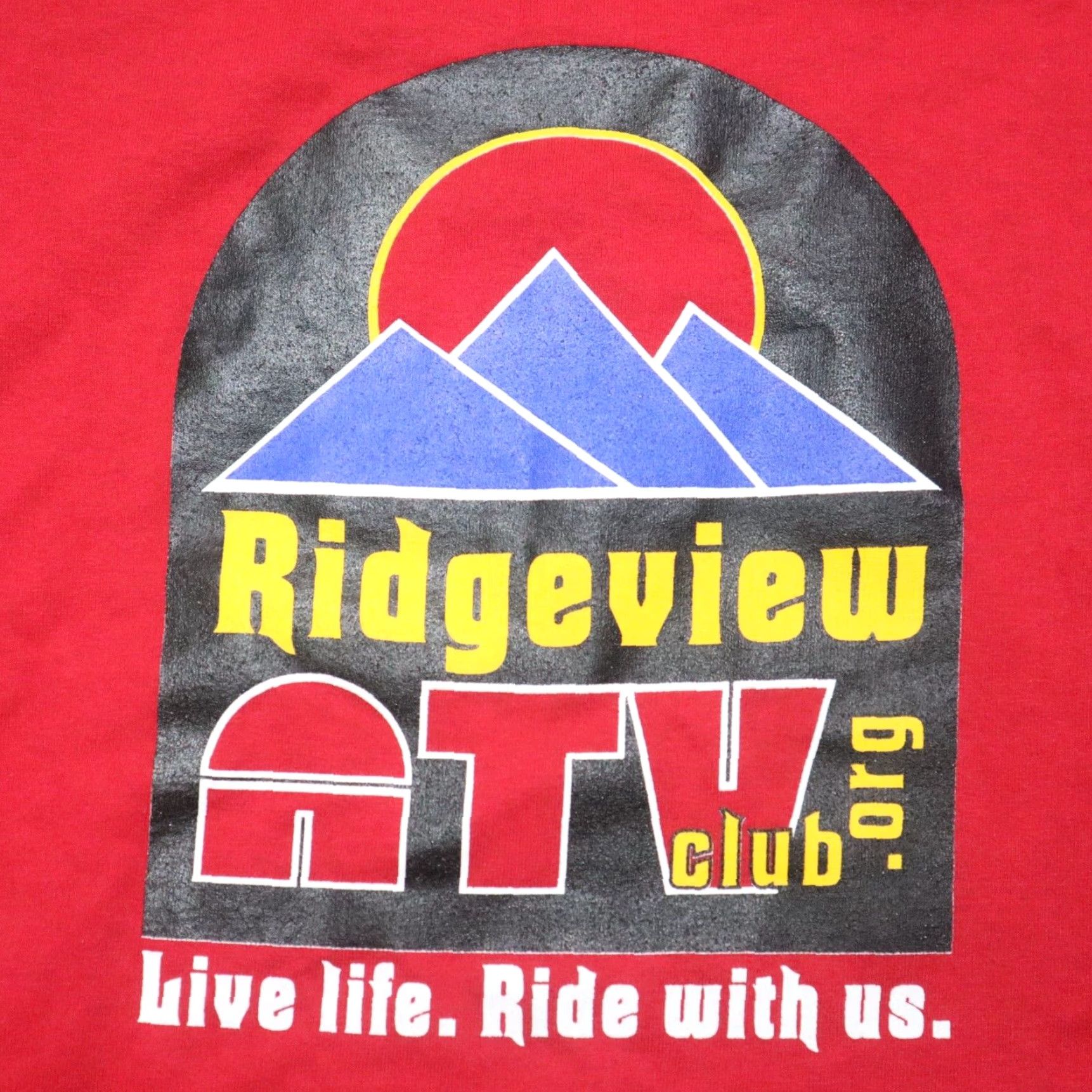 Vintage Ridgeview ATV Club Floyd VA Virginia Red Long Sleeve Tee T-Shirt Adult XL Size US XL / EU 56 / 4 - 2 Thumbnail