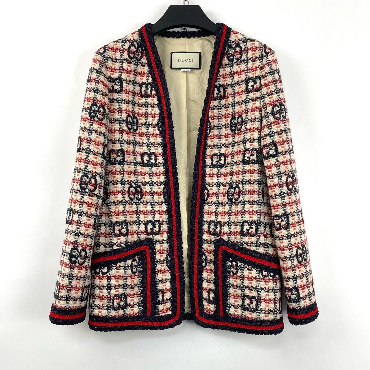 Gucci Gucci Double G Print Tweed Coat Size XS / US 0-2 / IT 36-38 - 1 Thumbnail