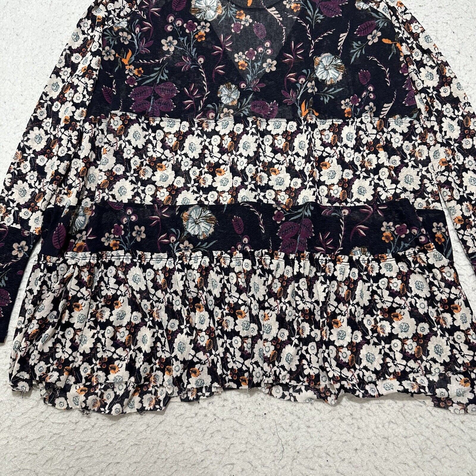 Free People Free People Small Isabelle Swing Tunic Boho Floral Blouse Size S / US 4 / IT 40 - 12 Thumbnail
