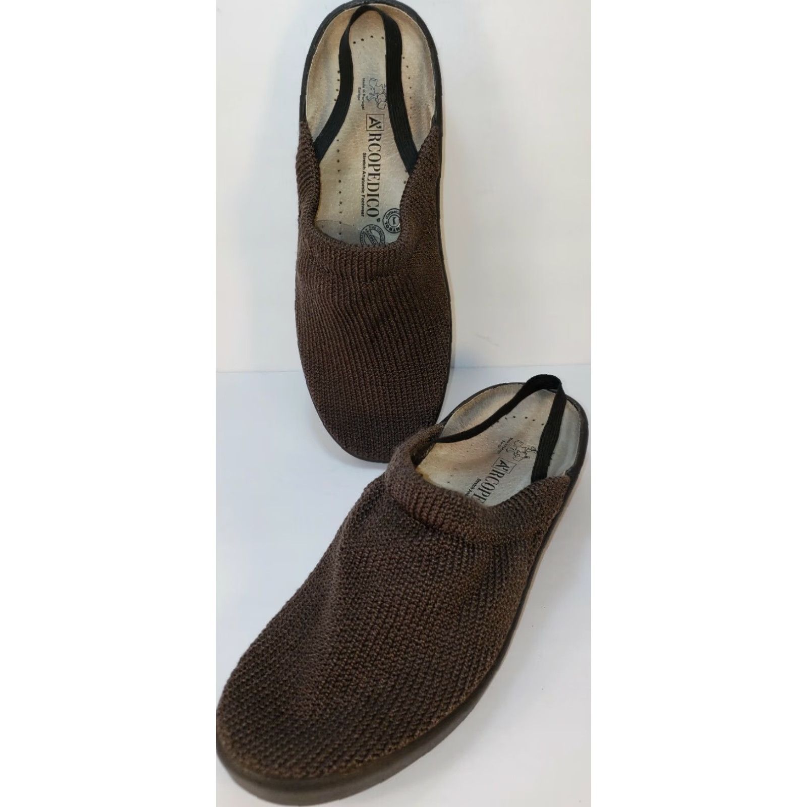 Vintage Arcopedico Slingback Sandal Women 7.5M 38.5EU Brown Knit Upper Leather Insole Sandal New Without Box Size US 8 / IT 38 - 3 Thumbnail