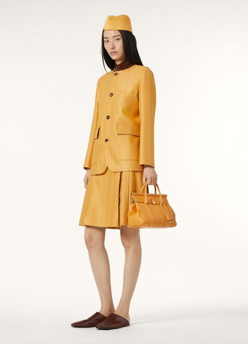 Loro Piana o1srvl11e0526 FAP2794 Aida Midi Skirt in Yellow Size 28" / US 6 / IT 42 - 2 Thumbnail