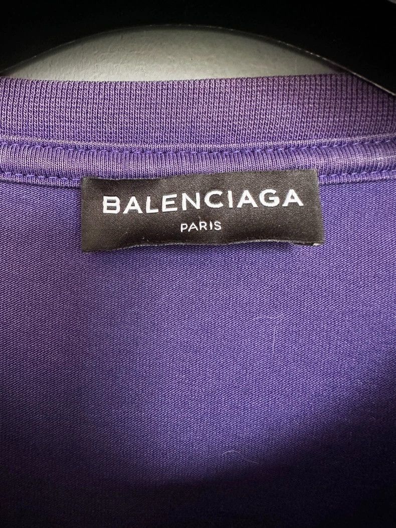 Balenciaga Balenciaga Blue Purple Wave Short Sleeve Shirt-2506 Size US XS / EU 42 / 0 - 3 Thumbnail