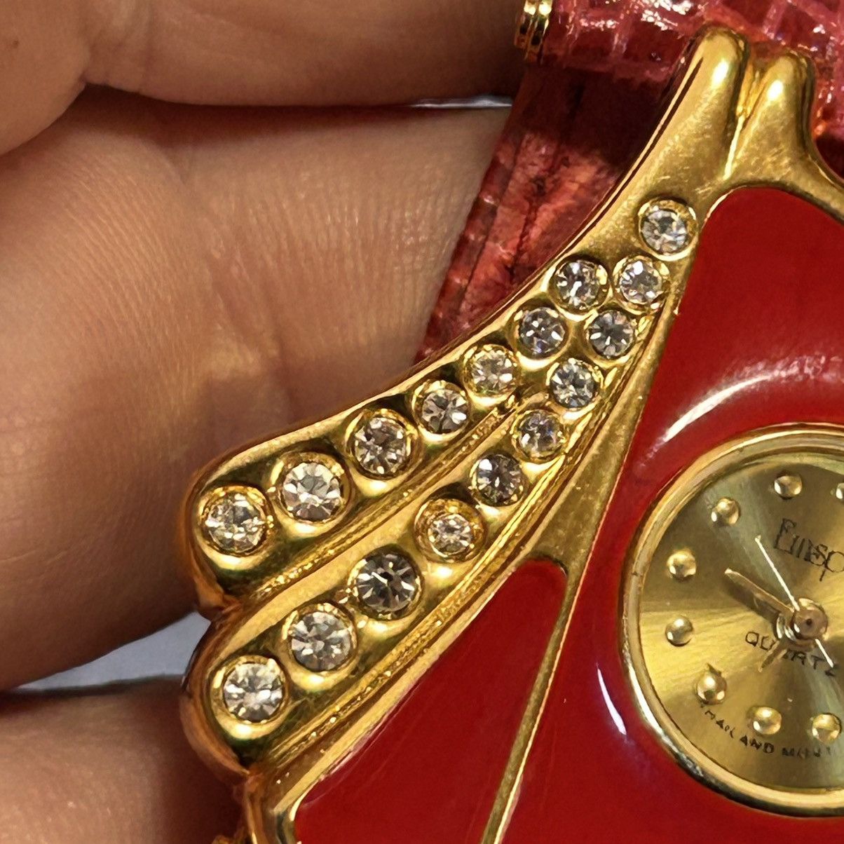 Vintage Rare Vintage 80s Emspritt red croc genuine leather watch Size ONE SIZE - 14 Thumbnail