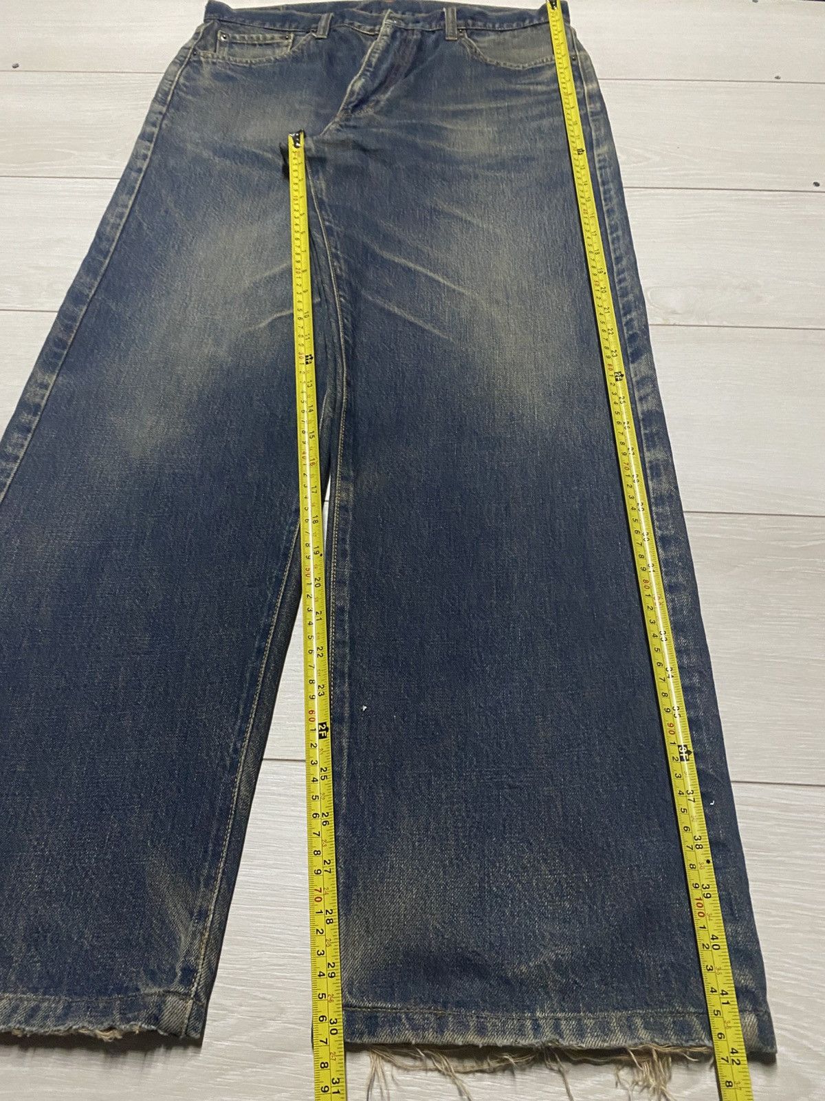 CDG by Comme des Garcons Casual Land Japan Brand Mud Wash Distressed Baggy Jeans Size US 34 / EU 50 - 14 Thumbnail