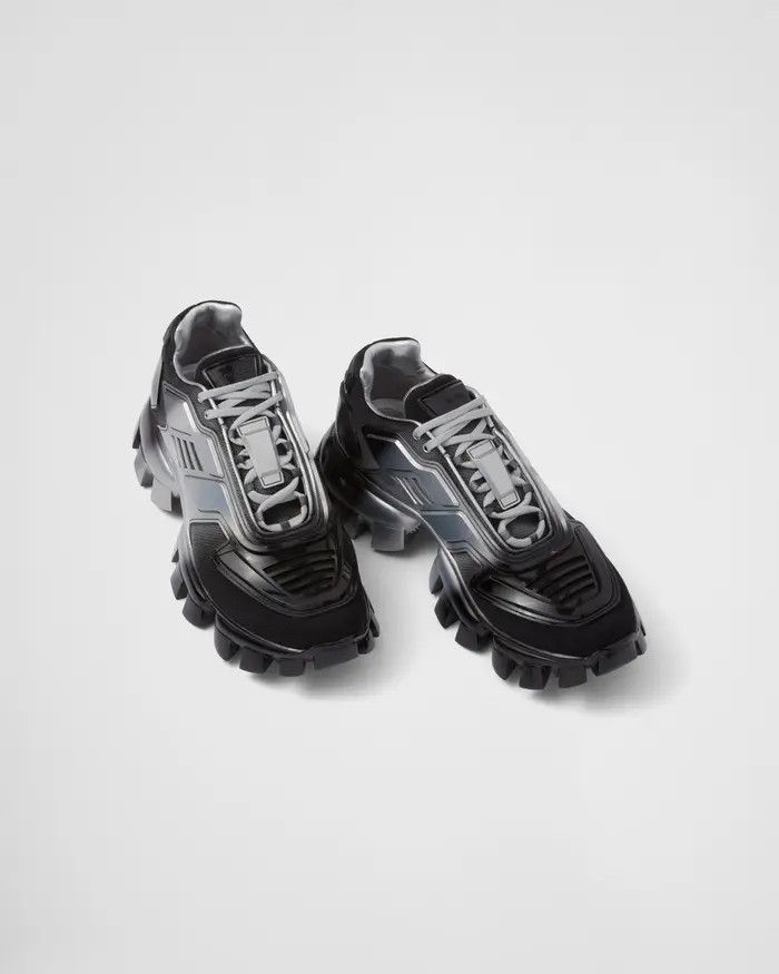 Prada os11x0226 Cloudbust Thunder Sneakers In Silver/Black Size US 10.5 / EU 43-44 - 4 Thumbnail
