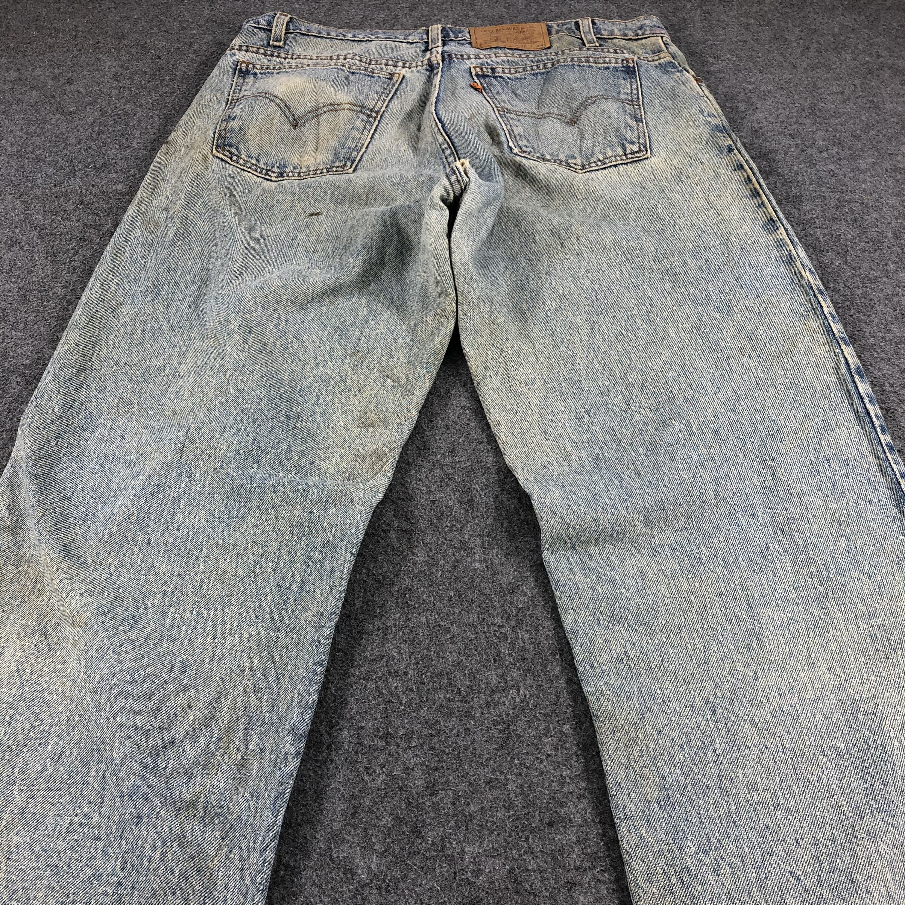 Levi's Vintage 90s Levis 550 Orange Tab Jeans Wash Denim-J989 Size US 36 / EU 52 - 4 Thumbnail