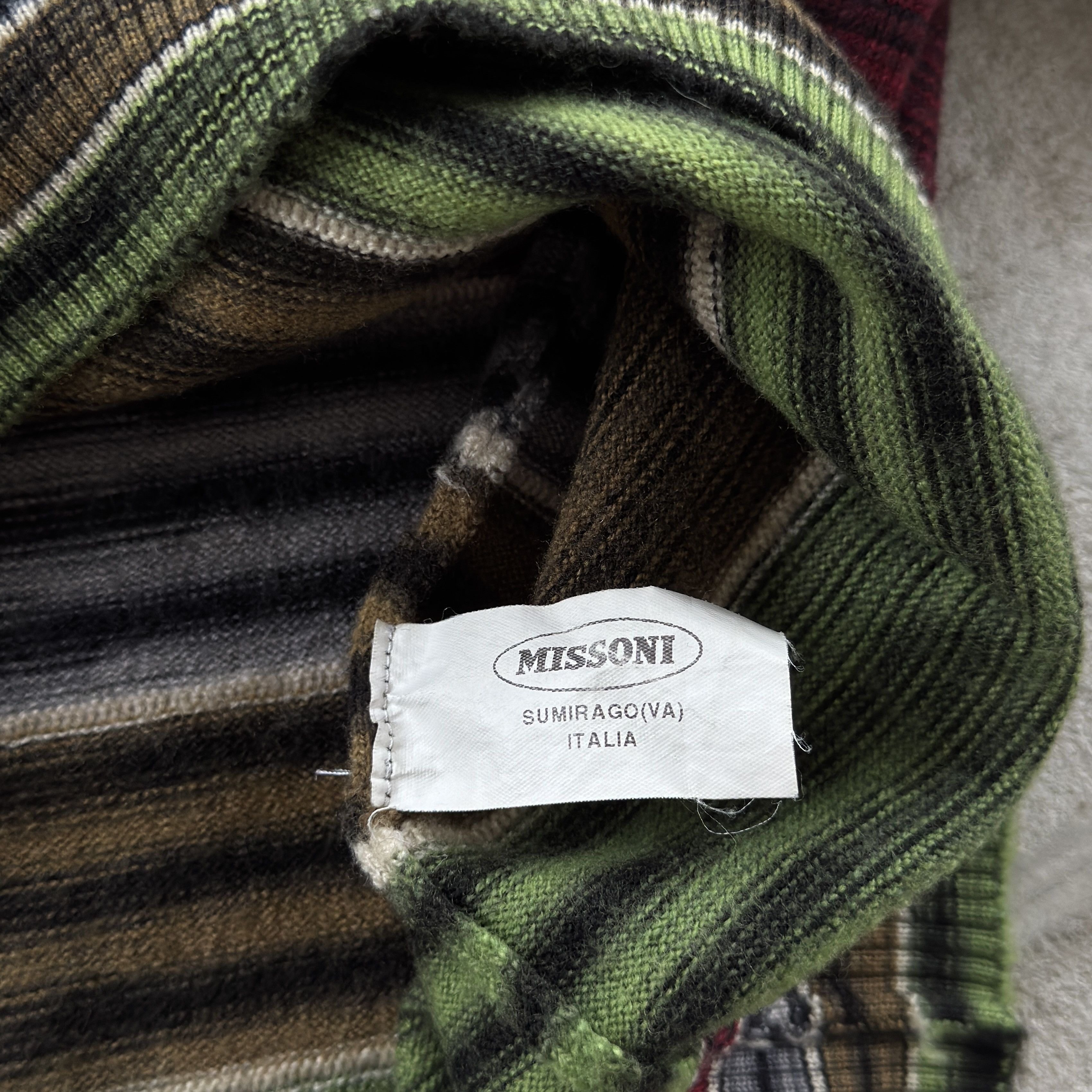 Missoni Vintage Sport Missoni Striped Knit Polo Jumper Sweater Size US L / EU 52-54 / 3 - 6 Thumbnail