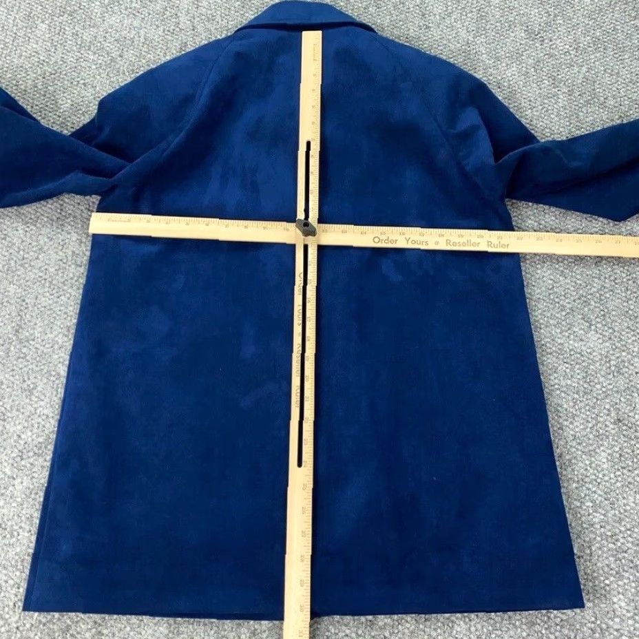 Black Diamond VINTAGE Black Diamond Women's Jacket Short Coat Faux Velvet Blue 12P Retro 90s Formal Size XL / US 12-14 / IT 48-50 - 6 Thumbnail