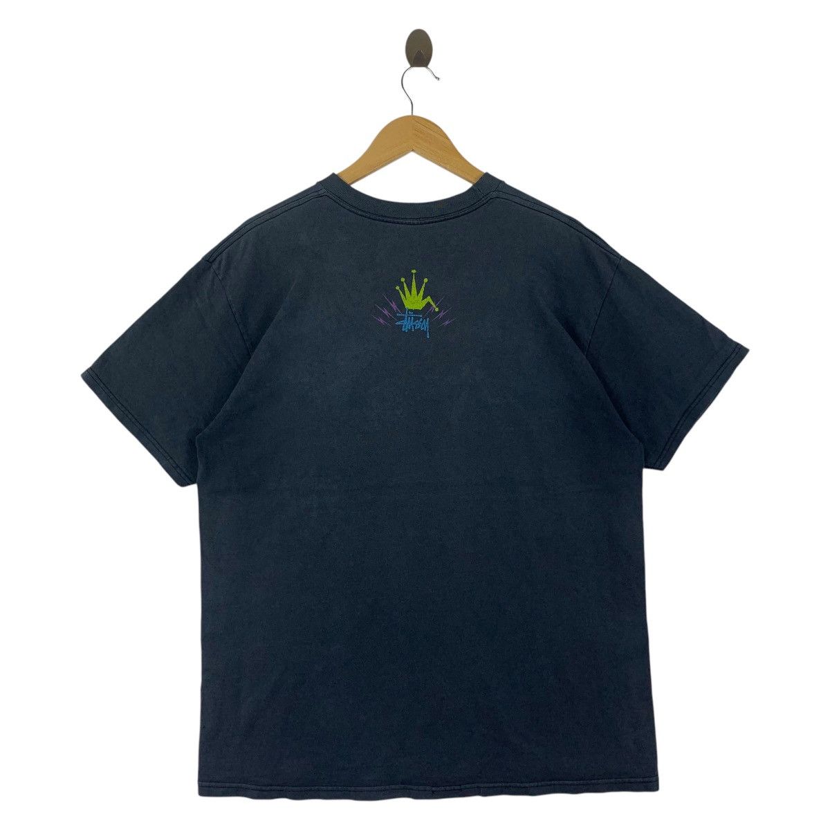Stussy × Vintage Vintage 90s STUSSY sneakers big printed streetwear tee Size US L / EU 52-54 / 3 - 4 Thumbnail
