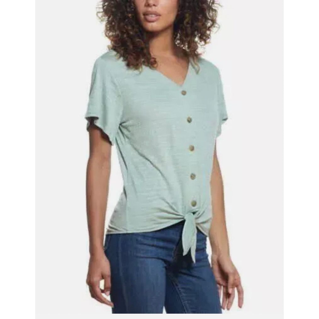 Weatherproof Weatherproof Vintage | Women's Tie Front Top | Small Size S / US 4 / IT 40 - 4 Thumbnail
