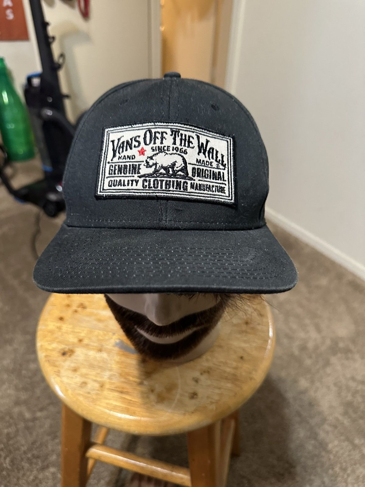 Vans × Vintage Vintage Vans skateboarding “triple black” hat 90s Size ONE SIZE - 2 Thumbnail