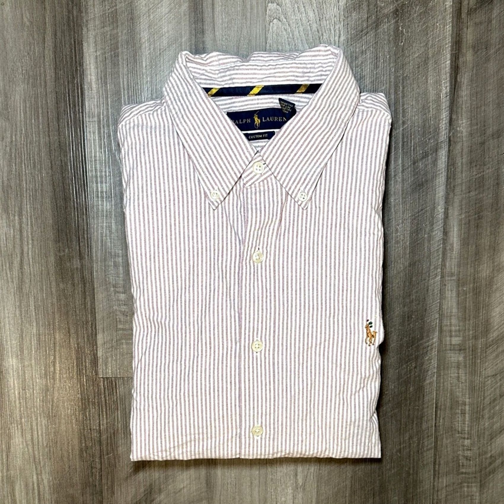 Ralph Lauren Ralph Lauren Custom Fit Striped Long Sleeve Button Down - XL Mens White Cotton 100% Size US XL / EU 56 / 4 - 2 Thumbnail
