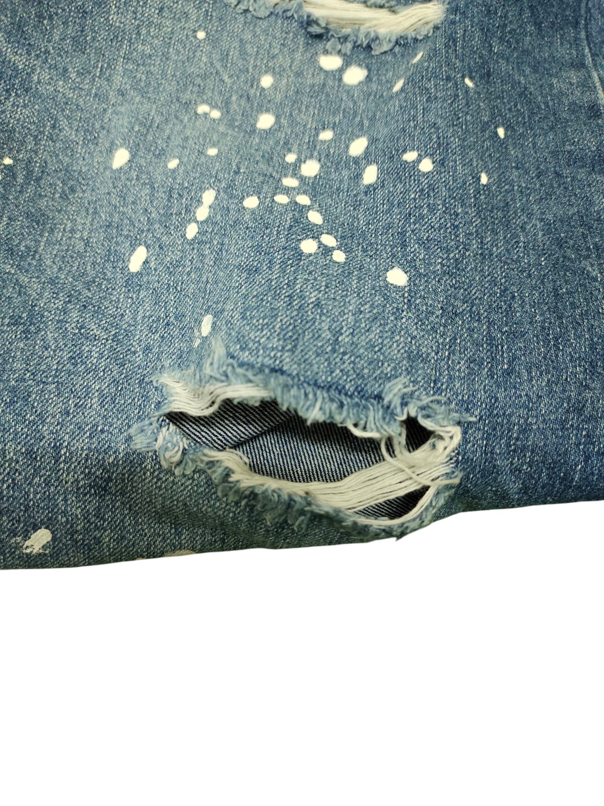 Comme des Garcons × Undercover Confirm Japan Paint Splash Distress Faded Denim Jeans Size US 34 / EU 50 - 13 Thumbnail