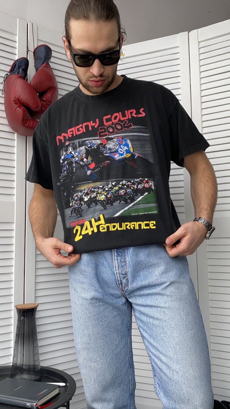 Vintage Vintage 00s Magny Cours Moto Racing Y2K Tee Shirt Size US L / EU 52-54 / 3 - 6 Thumbnail