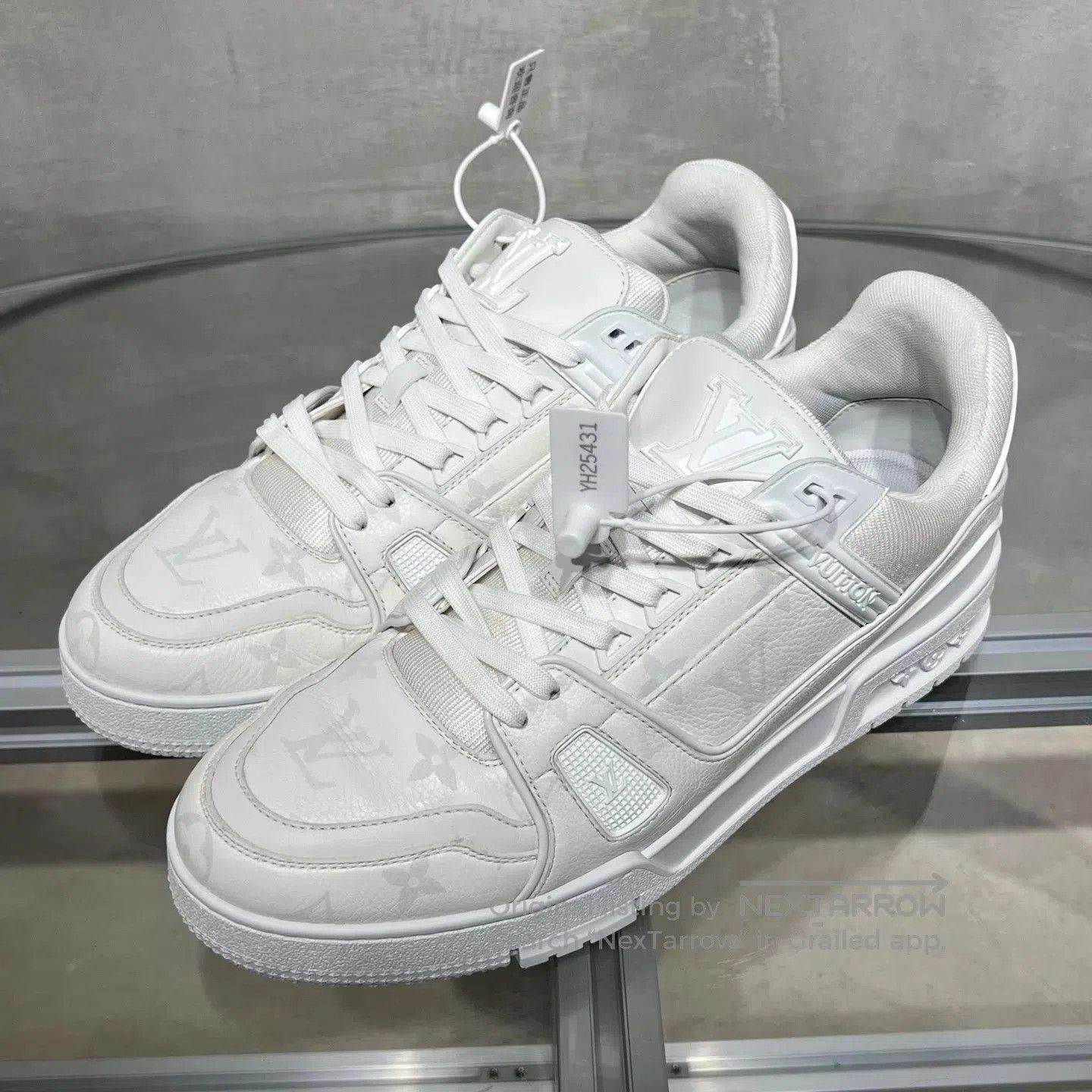 Louis Vuitton White Low-Top Sneakers Size 8. Size US 8 / EU 41 - 2 Thumbnail