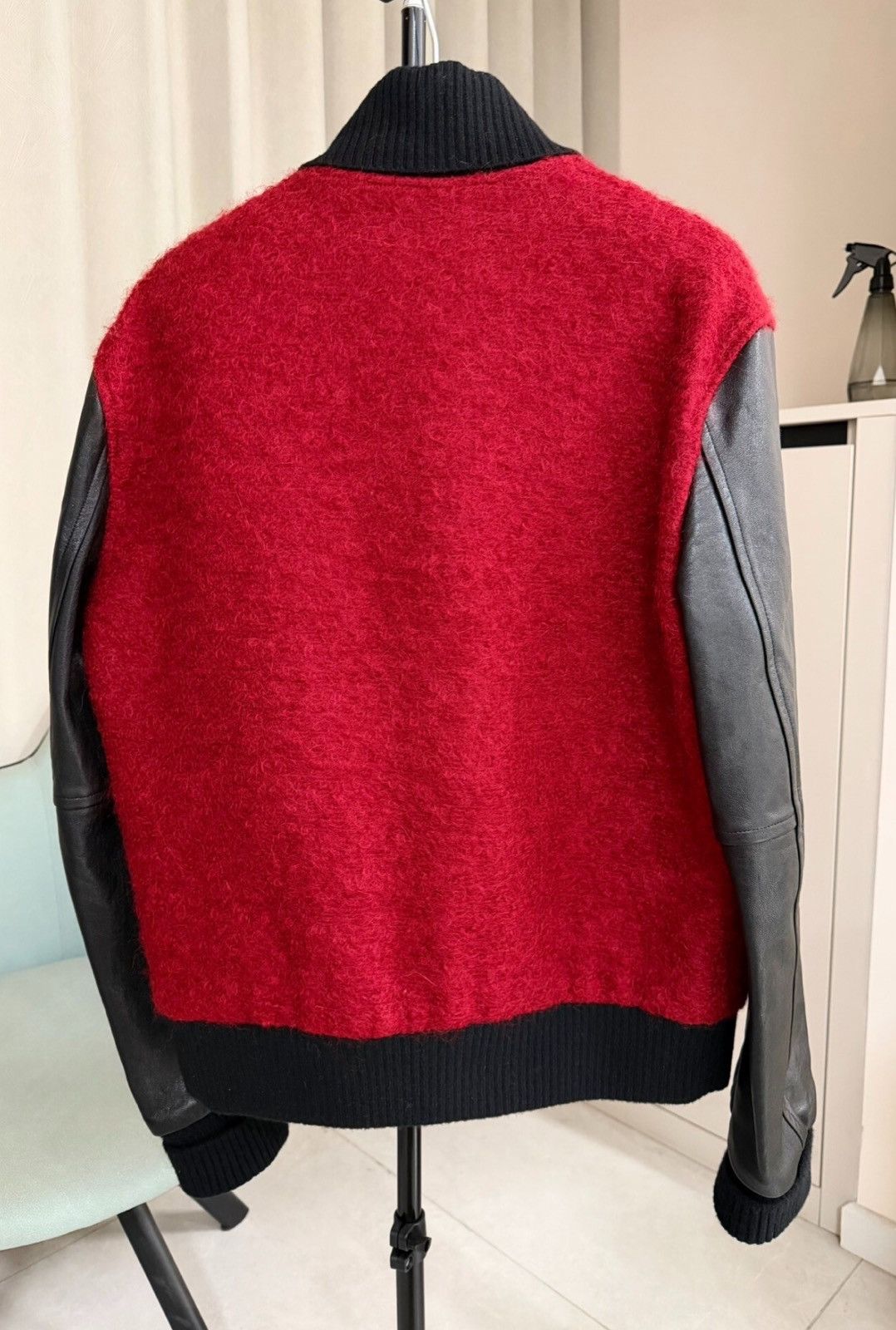 Saint Laurent Paris Saint Laurent SLP 18FW Black Red Teddy Varsity Jacket Size US S / EU 44-46 / 1 - 2 Thumbnail