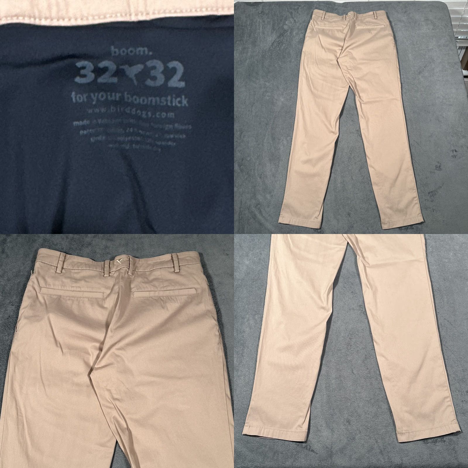 Vintage Birddogs Stretch Khakis Pants Mens 32x31 Beige Comfort Lined Casual Regular Fit Size US 32 / EU 48 - 8 Thumbnail