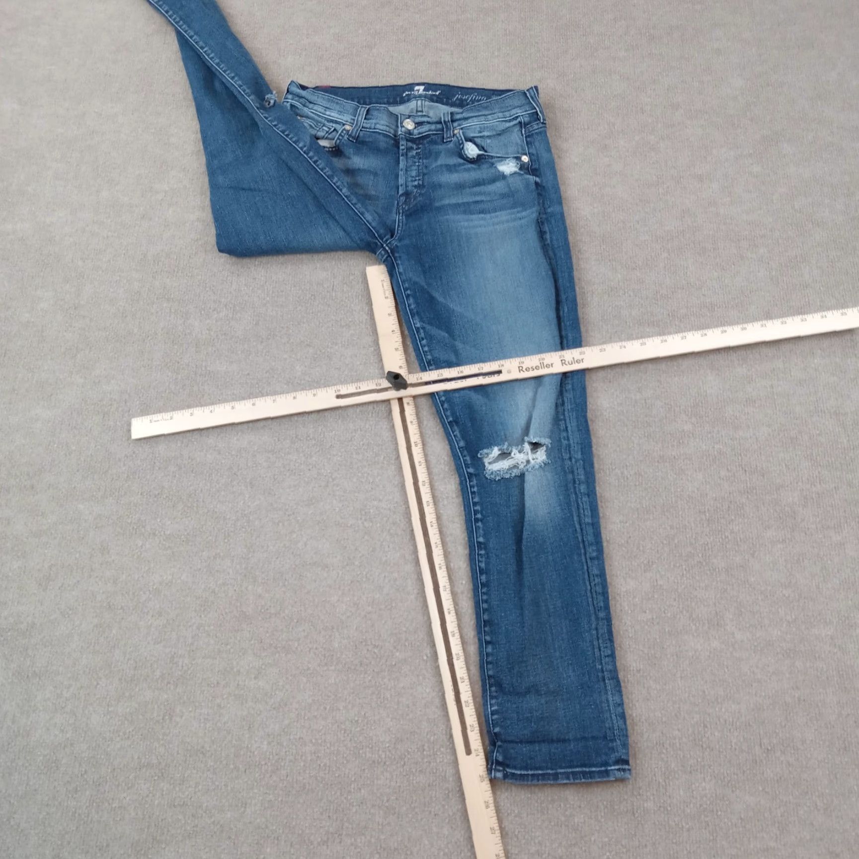7 For All Mankind 7 For All Mankind Womens Jeans Blue Skinny Extra Large Size 26" / US 2 / IT 38 - 2 Thumbnail