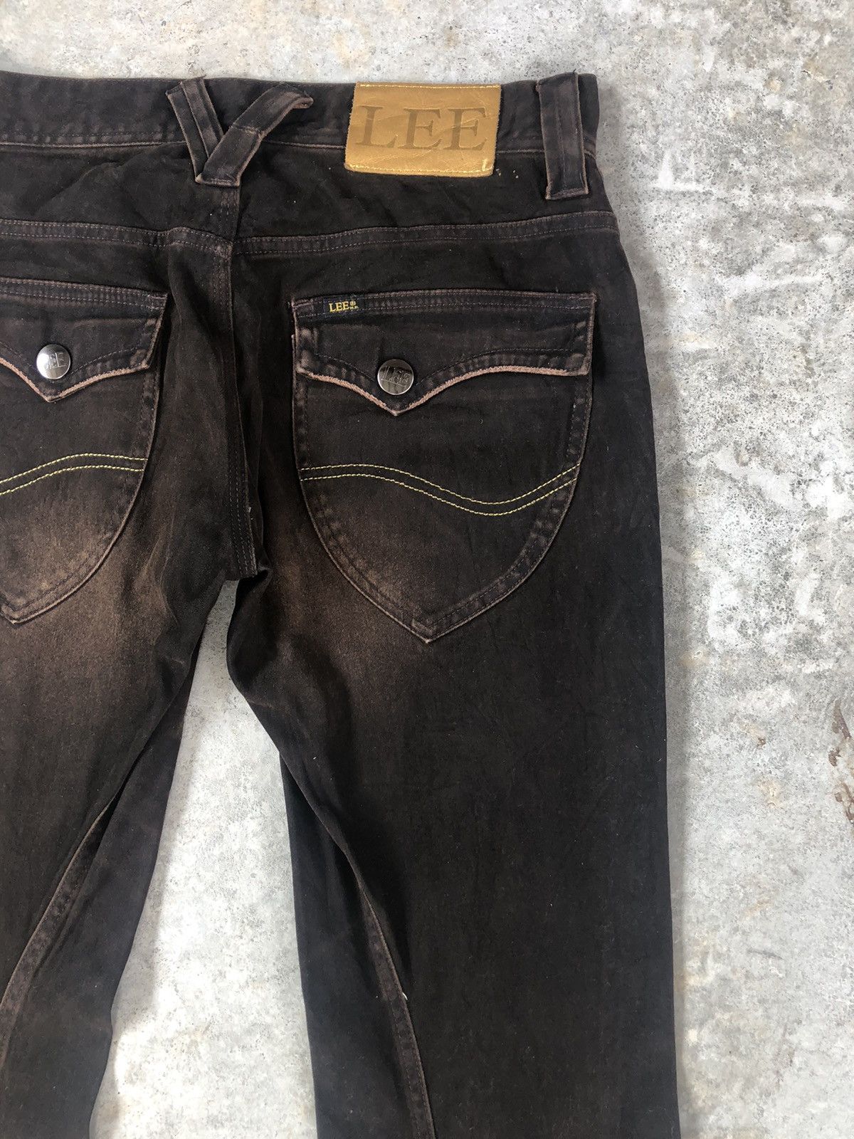 Lee Japanese Lee Flared Jeans Distressed Jeans Suede Size US 32 / EU 48 - 10 Thumbnail