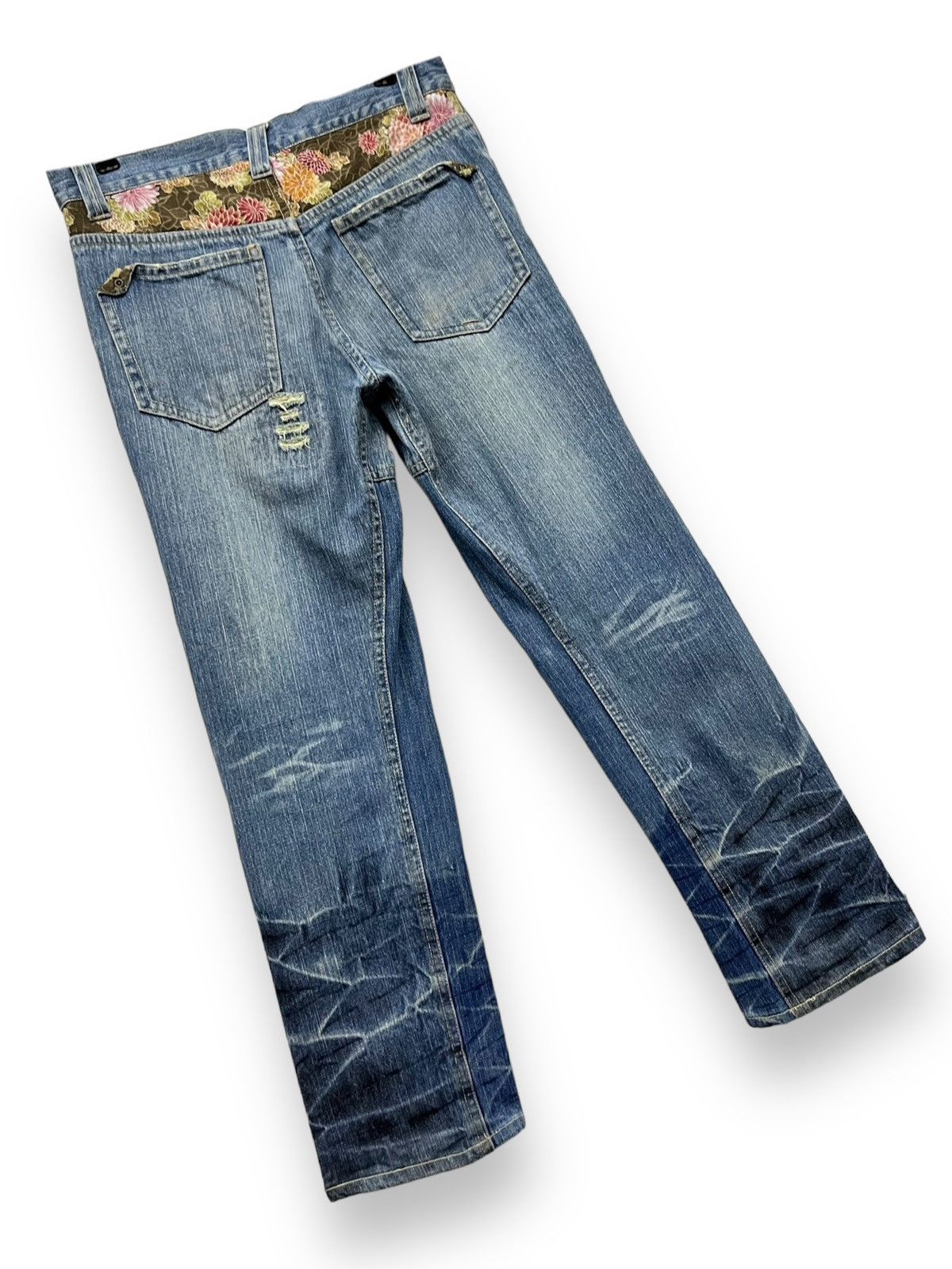 Real Japan Blues 🔥FYE🔥GUMU Grunge Frayed Distressed Ripped Denim Jeans Size US 32 / EU 48 - 7 Thumbnail