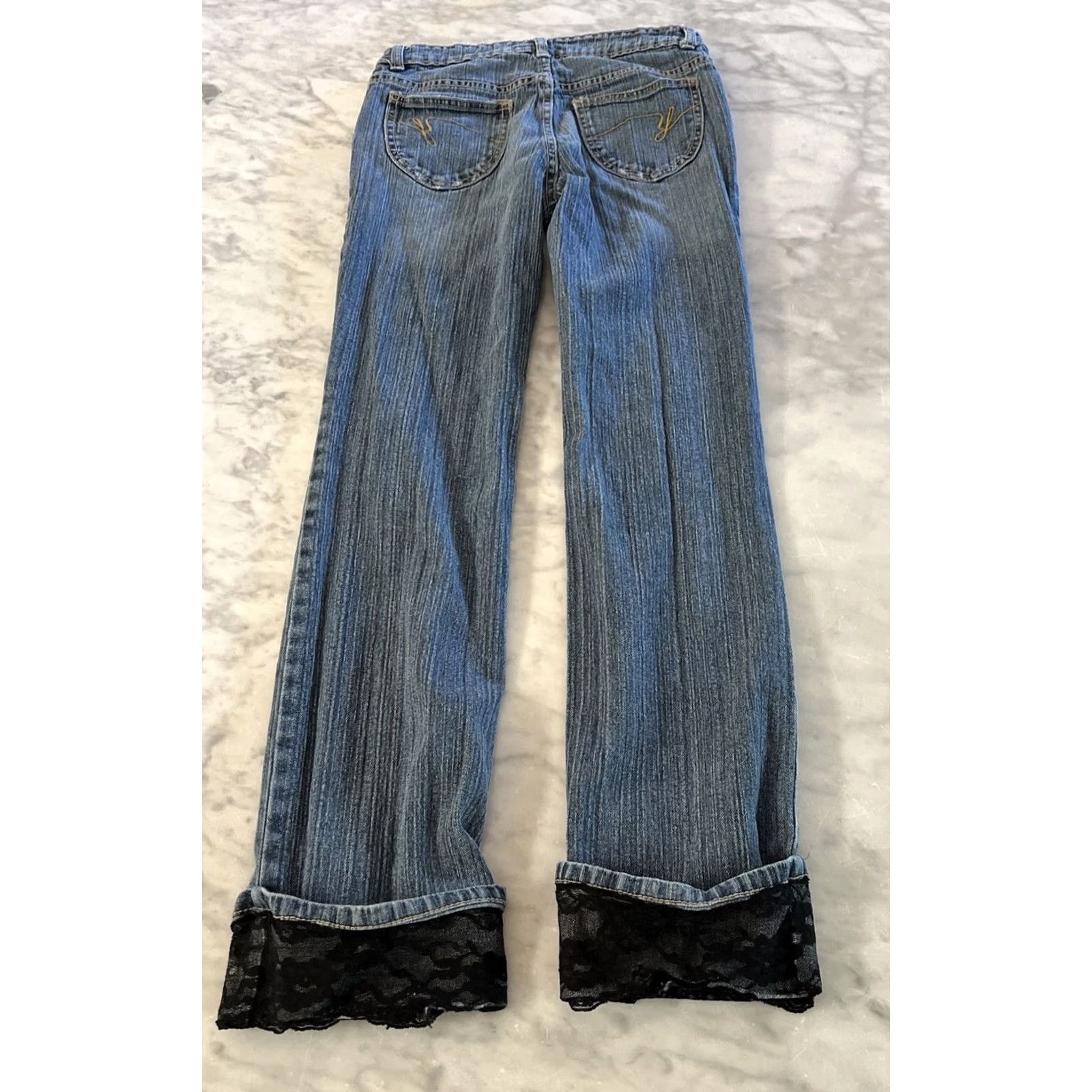 Vintage VINTAGE YES Blue Jeans Lace Trim Women’s 14 Th50160 Style Skinny 27in Inseam Denim Fall Bohemian Womens Size 36" / US 14 / IT 50 - 5 Thumbnail