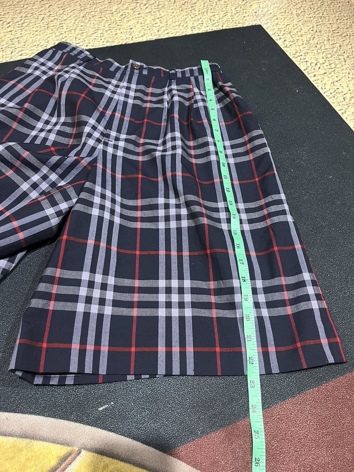 Burberry Burberrys Nova Check Wool Culottes Shorts Navy L Women's Size 26" / US 2 / IT 38 - 11 Thumbnail