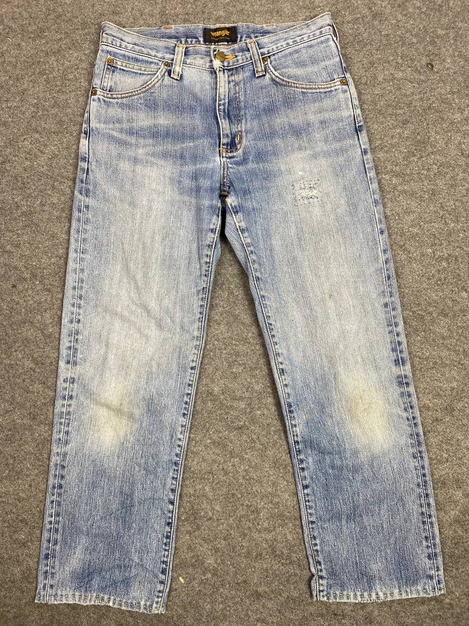 Wrangler vintage wrangler slightly distressed denim nice design Size US 31 - 5 Thumbnail