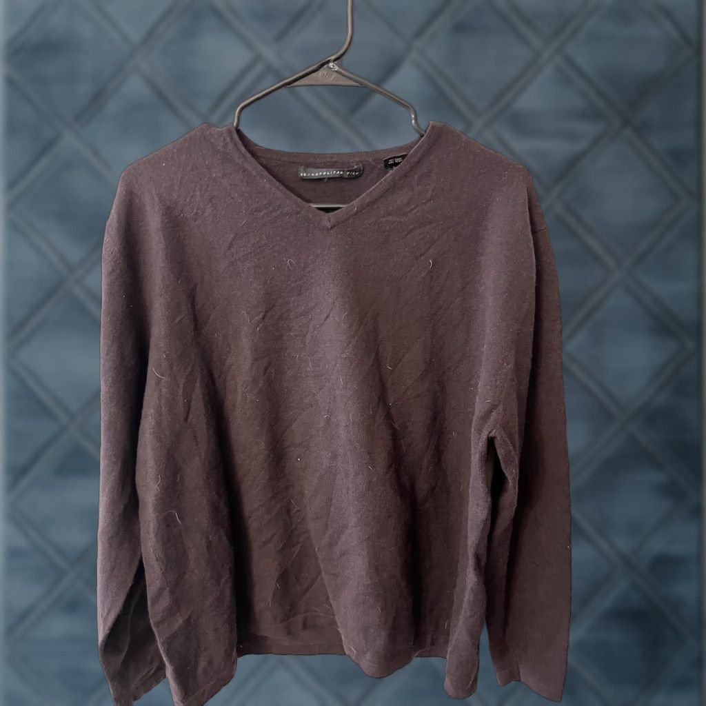 Vintage Metropolitan View Men's Merino Wool Spandex V-Neck XL Maroon Size US XL / EU 56 / 4 - 1 Thumbnail