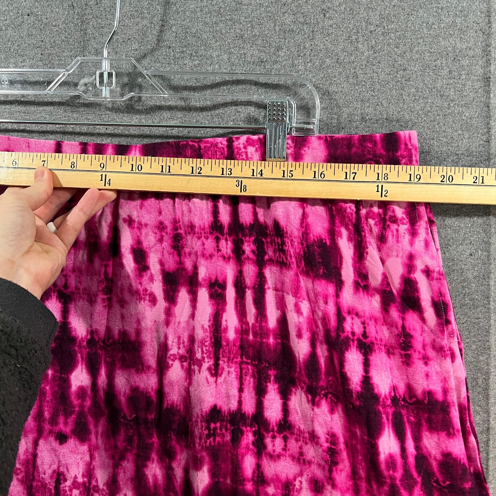 Other Denim & Co. By the Beach Jersey tered Maxi Skirt Berry Size 35" - 5 Thumbnail