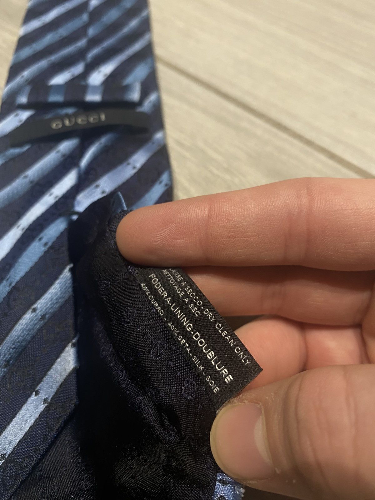 Gucci New collection tie from Gucci monogram blue Size ONE SIZE - 7 Thumbnail