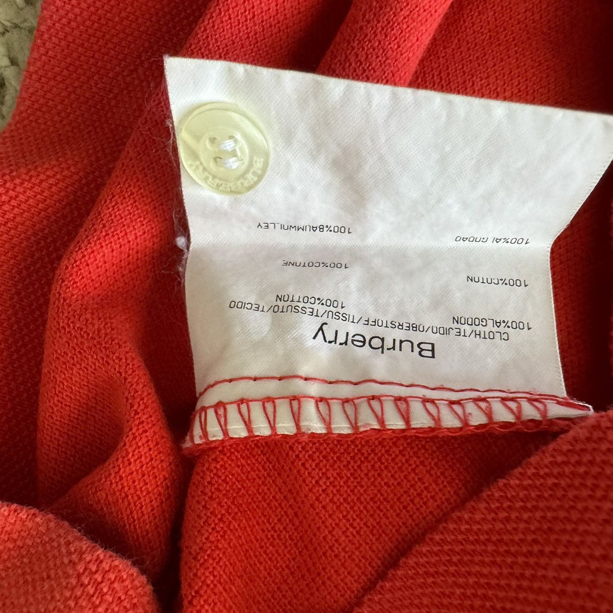 Burberry × Vintage polo burberry red Size US M / EU 48-50 / 2 - 4 Thumbnail