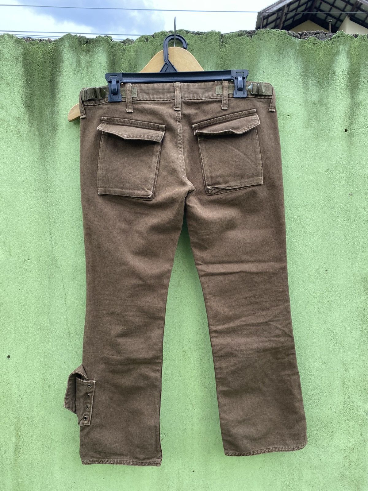 Le Grande Bleu (L.G.B.) L.G.B. Brown Canvas Pants Utility Cargo Pocket & Distress Size US 31 - 2 Thumbnail