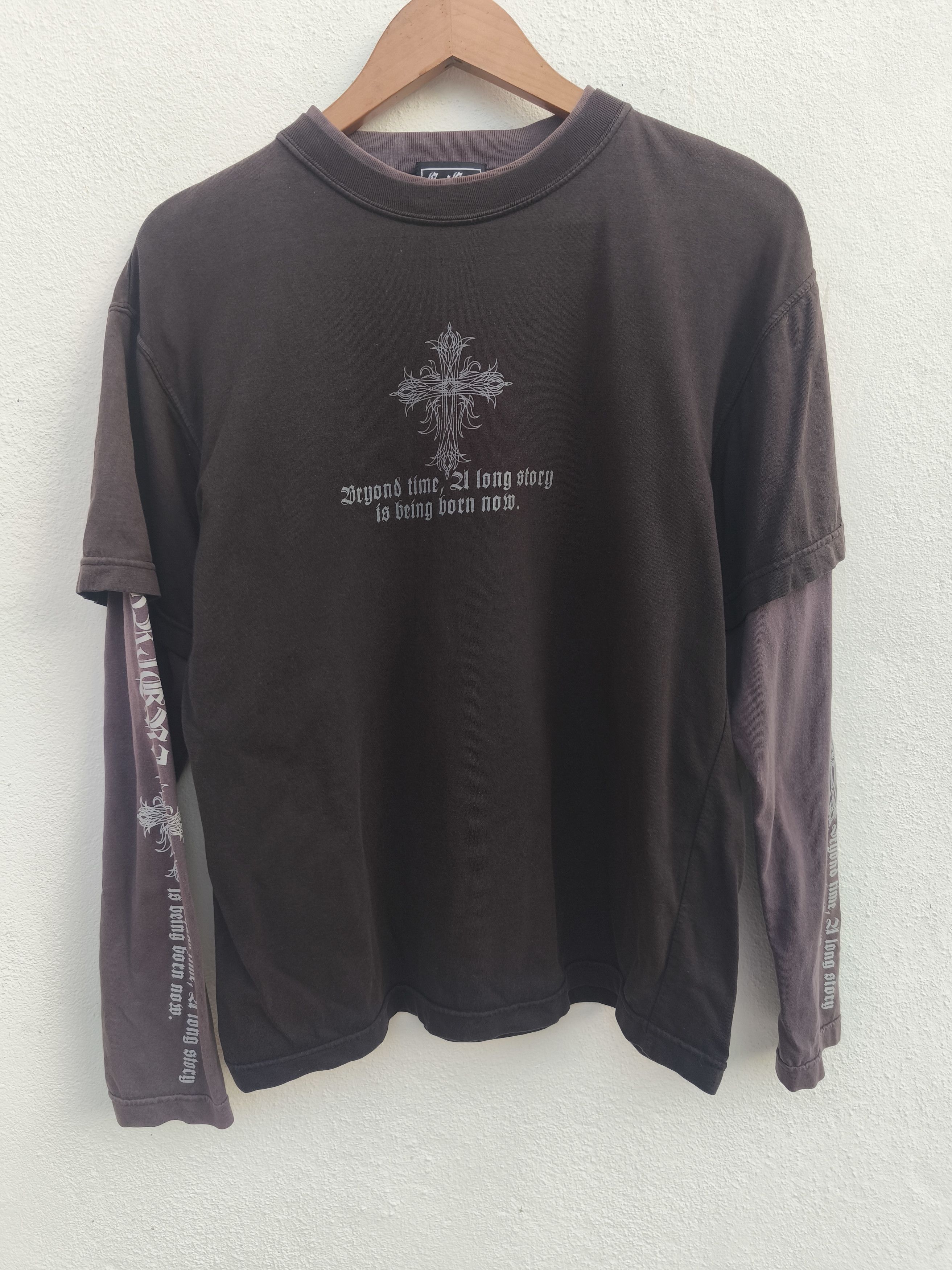 Beauty Beast 🔥 Vtg y2k Ori Ori gothic double sleeve chrome heart Size US M / EU 48-50 / 2 - 6 Thumbnail
