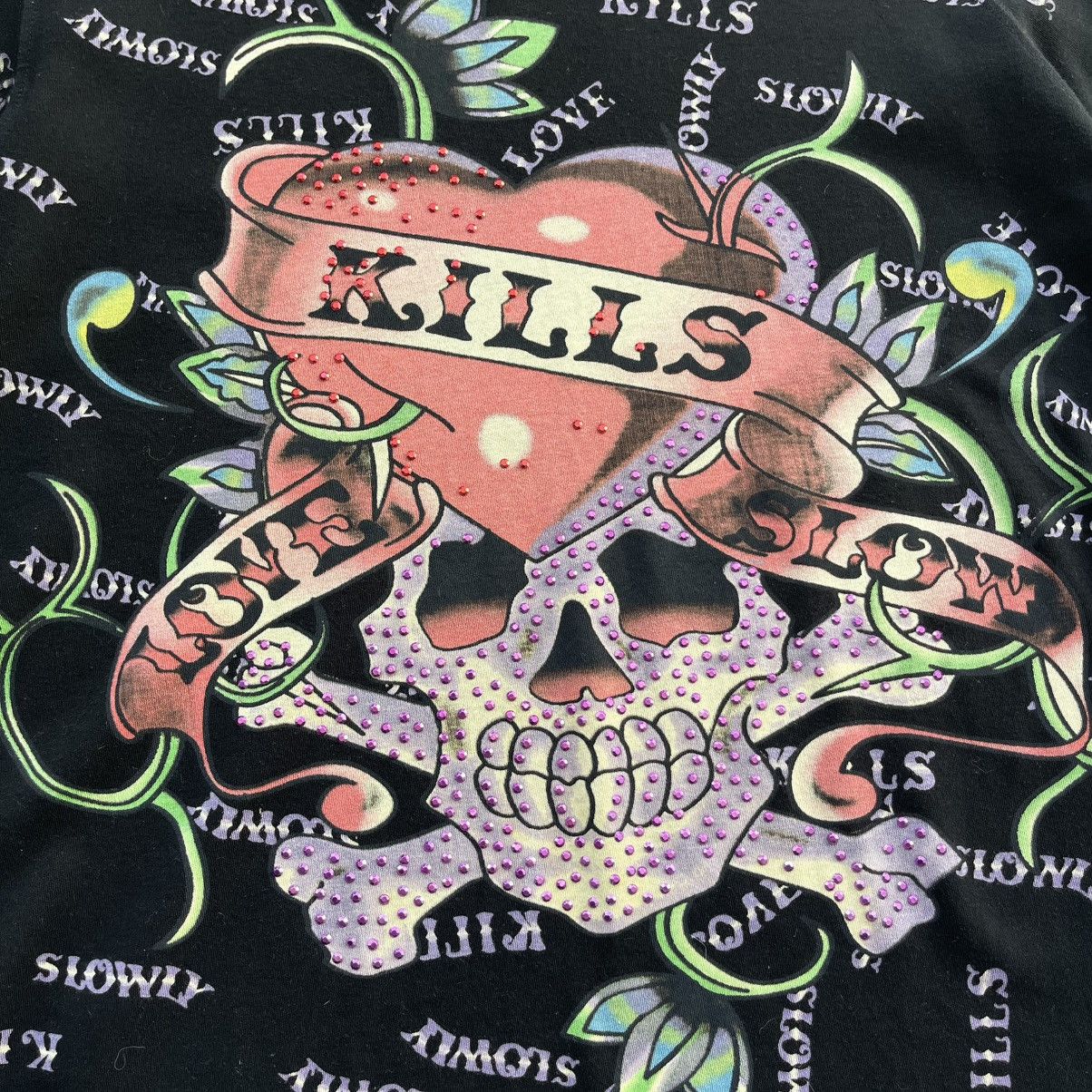 Ed Hardy × Vintage Ed Hardy by Christian Audigier Love Kills Slow Print T-Shirt Size US M / EU 48-50 / 2 - 6 Thumbnail
