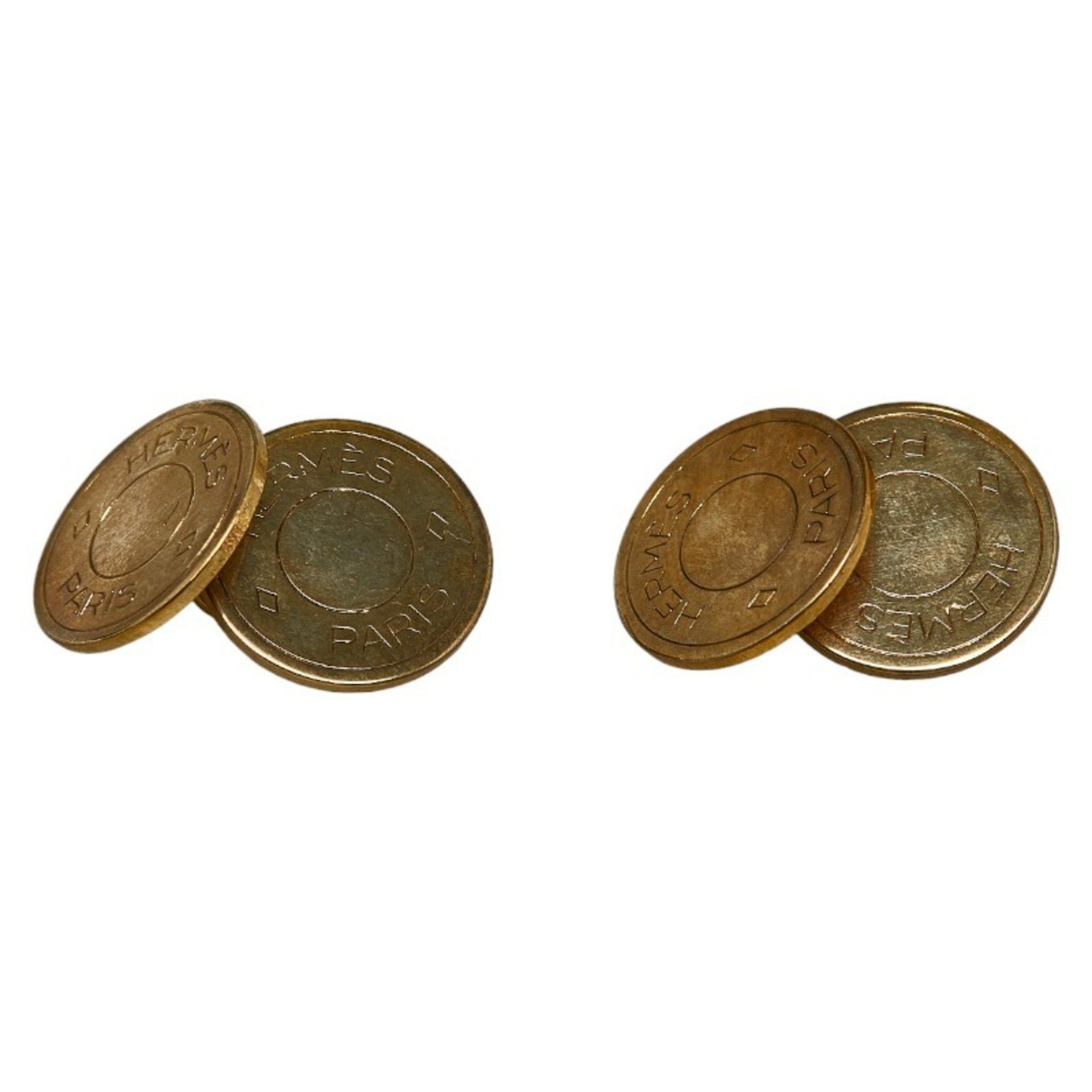 image of Hermes Serie Cufflinks Gold Plated Men's Hermes