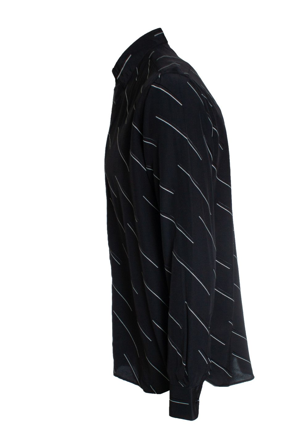 Saint Laurent Paris Saint Laurent, Black shirt with diagonal stripes Size US S / EU 44-46 / 1 - 2 Thumbnail