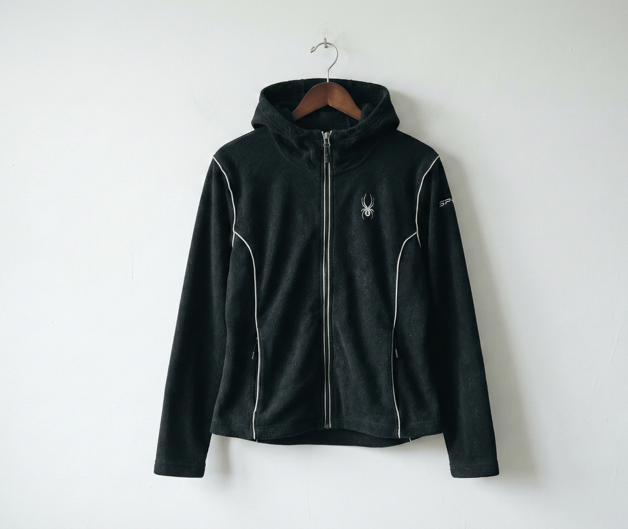 Spyder Spyder Fleece Jacket Women L Black Hooded Ski Core Midlayer Size L / US 10 / IT 46 - 1 Thumbnail