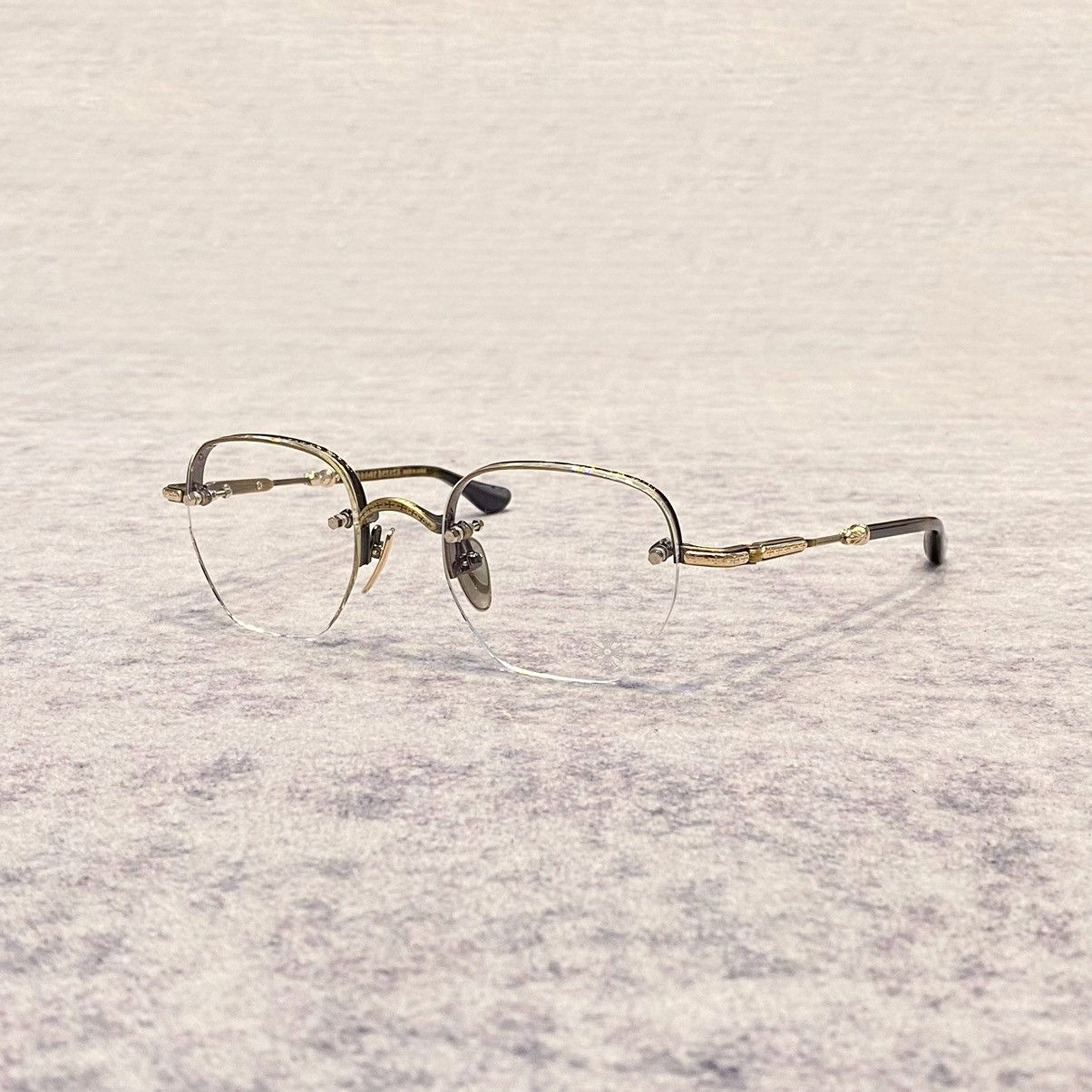 Chrome Hearts HROME HEARTS FROSTED Antique Gold/Dark Tortoise Size ONE SIZE - 1 Thumbnail