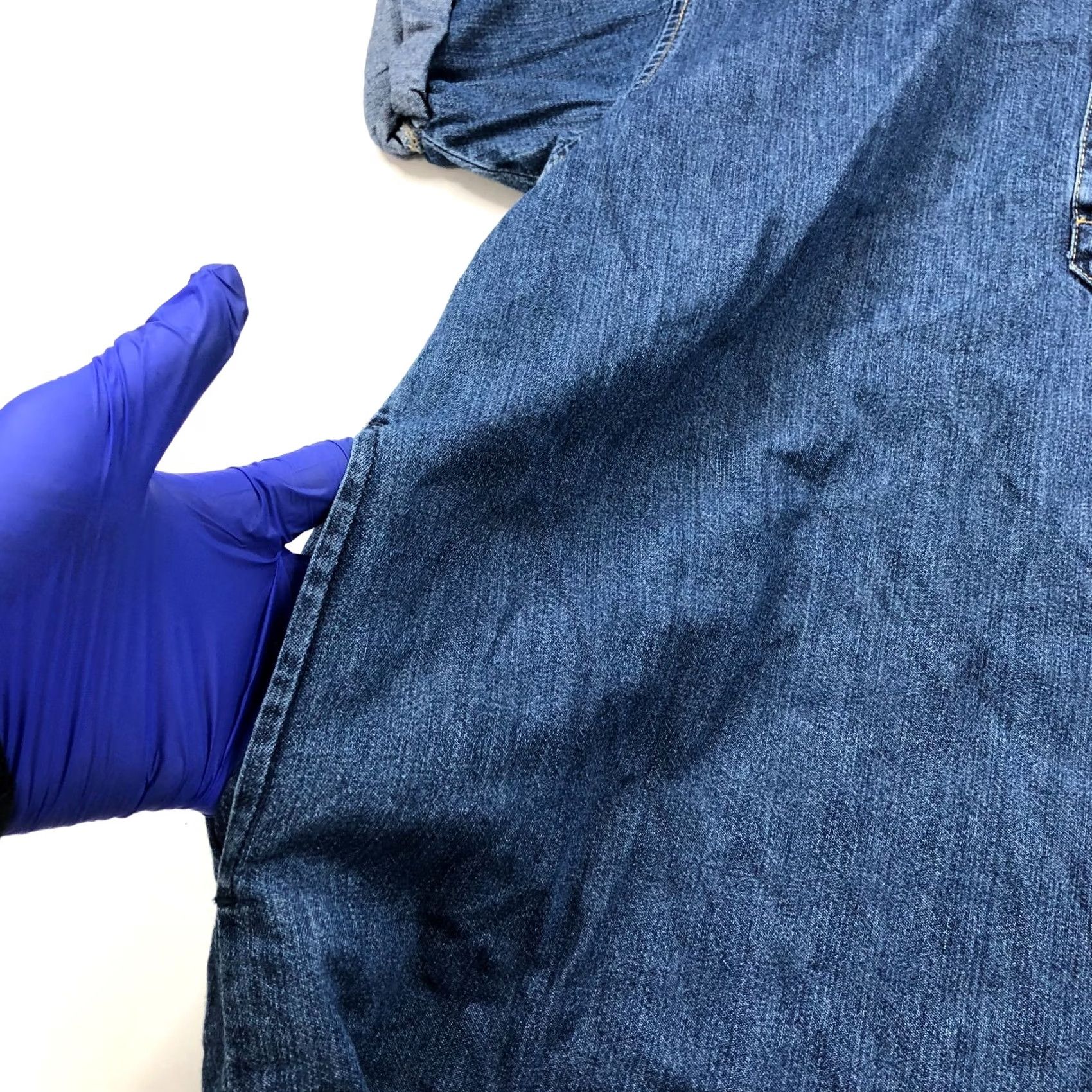 Gap Gap Denim Shirt Dress Women's Blue Short Sleeve Collared Above Knee Small Chambray Tunic Dress Model 100% Cotton Regular Size S Size S / US 4 / IT 40 - 5 Thumbnail