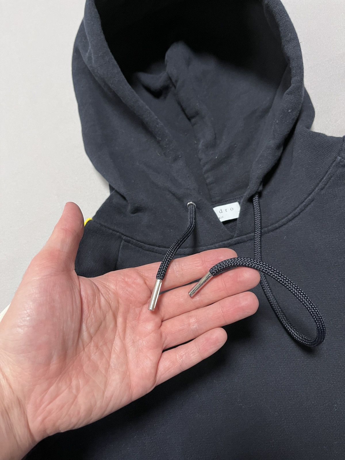 Sandro Sandro Heavy Black Hoodie With Striped Sleeves Size US M / EU 48-50 / 2 - 6 Thumbnail