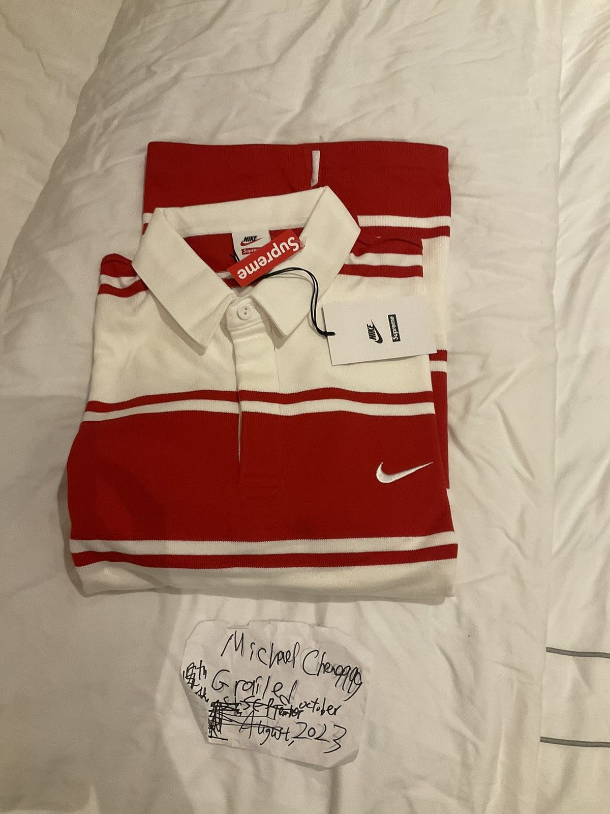 Supreme x Nike Stripe Rugby 