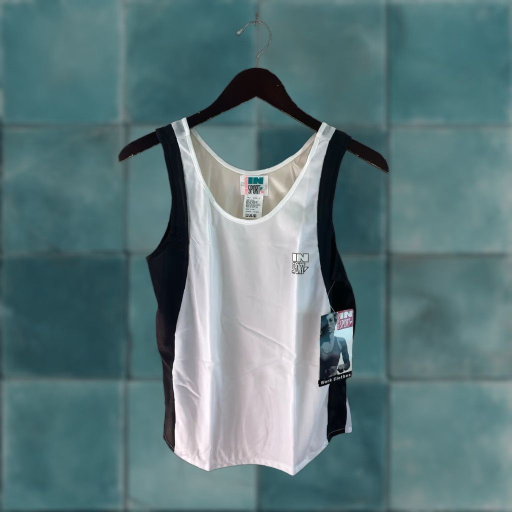 Vintage VINTAGE In Sport Tank Shirt Womens Size M 90s White Nylon Deadstock NWT Activewear Tank Womens 90s Theme Size M / US 6-8 / IT 42-44 - 1 Thumbnail