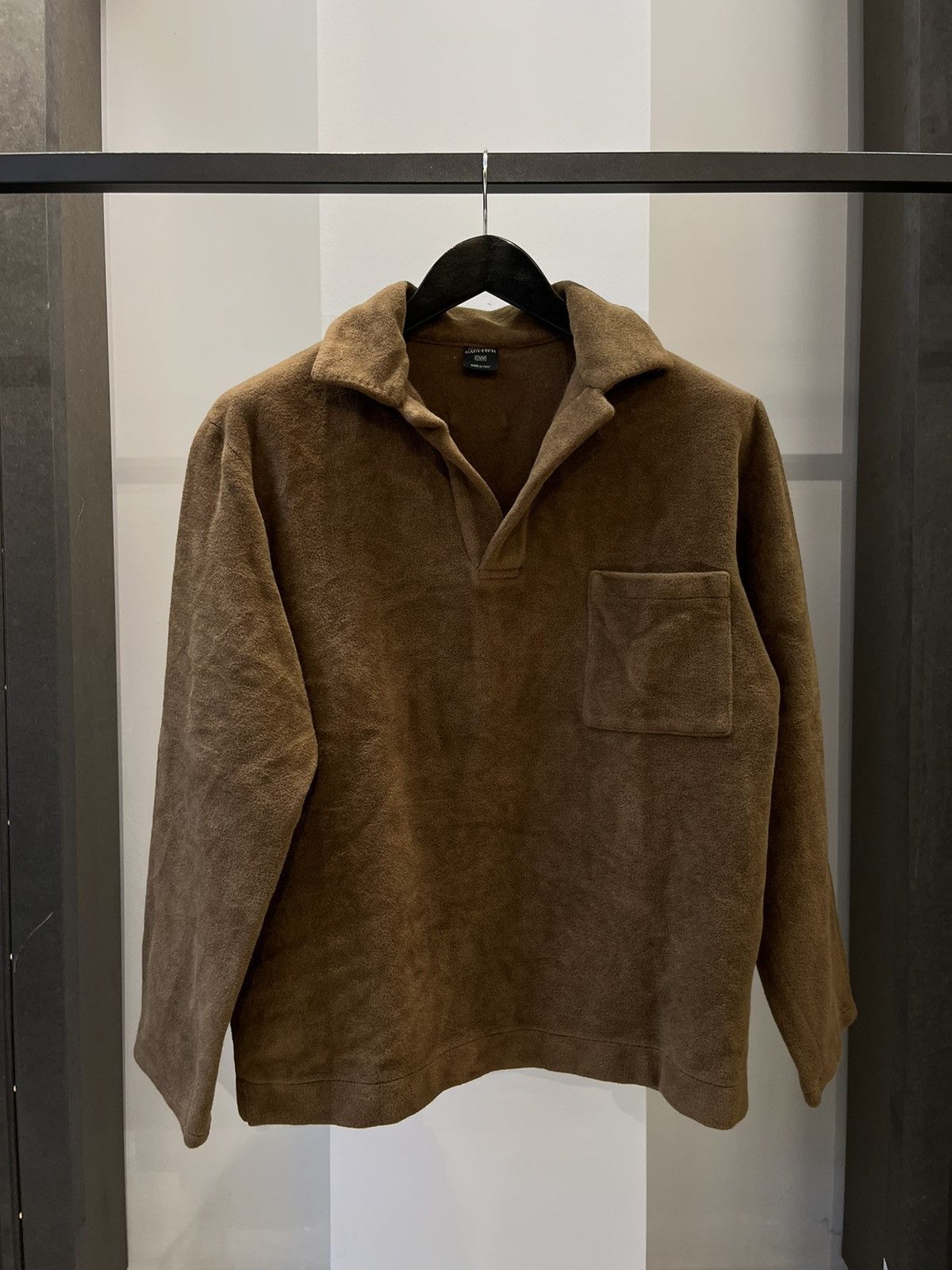 image of Jean Paul Gaultier Homme Brown Fuzzy Sweater, Men's (Size Medium)