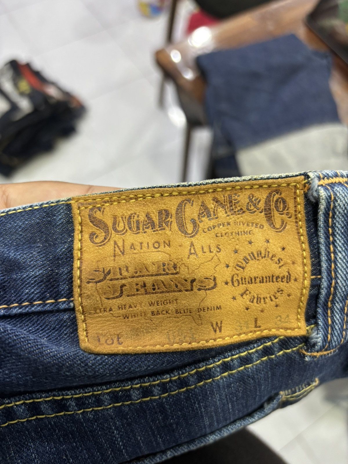 Sugar Cane Sugar Cane Union Star Selvedge Jeans Size US 31 - 8 Thumbnail