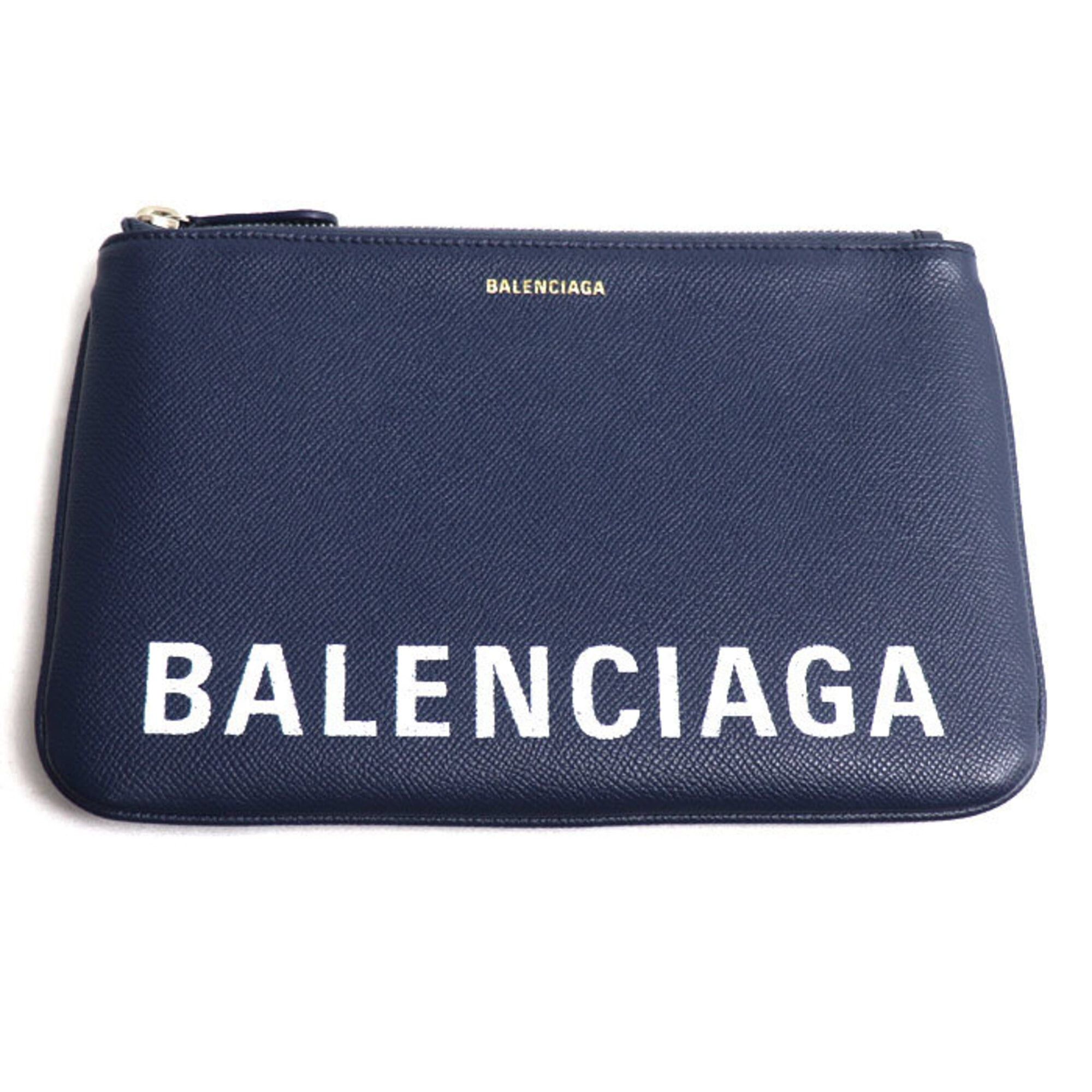 Balenciaga BALENCIAGA Ville Clutch Bag, Navy, 545773, Men's & Women's Size ONE SIZE - 1 Thumbnail